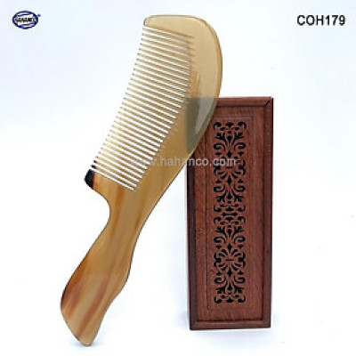 Lược trơn chuôi sóng cao cấp (Size: XL - 20cm) COH179 - Lược sừng xuất Nhật - Chăm sóc tóc