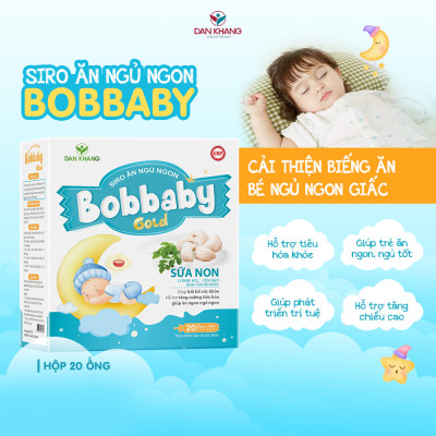 Siro ăn ngủ ngon cho bé BobBaby Dân Khang cải thiện chứng biếng ăn giúp bé ăn ngon ngủ sâu giấc hộp 20 ống x 10ml