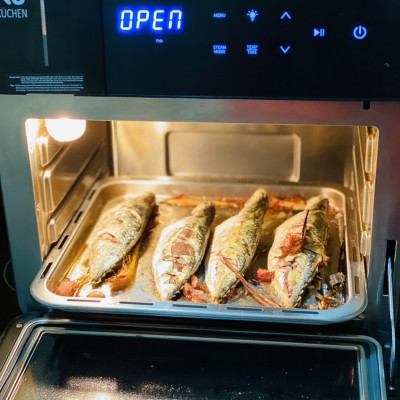 Nồi Chiên Không Dầu Kết Hợp Nồi Hấp - KUCHEN ĐỨC -  KU PCL2228 - 15 Lít - Hàng chính hãng.