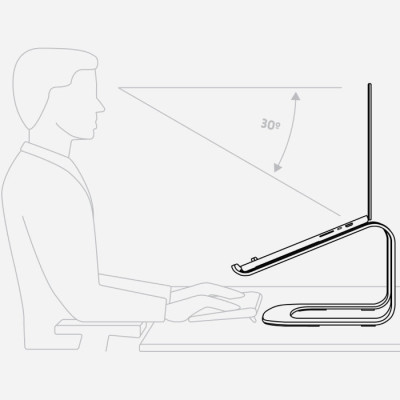 Giá Đỡ Công Thái Học HyperSpace Ergonomic Laptop Stand – HS1110WHGL - Hàng chính hãng