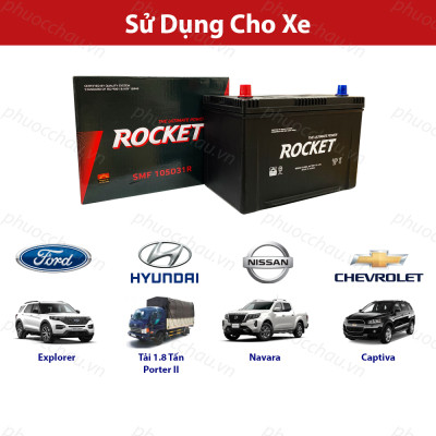 Bình Ắc Quy 12V-94Ah, Ắc Quy ROCKET SMF 105D31R