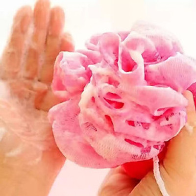 Bông tắm tròn tạo bọt mịn Kikron Ø12cm - Hàng Nội Địa Nhật Bản