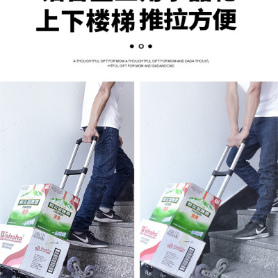 Xe Kéo Hàng Gấp Gọn 6 Bánh Leo Cầu Thang