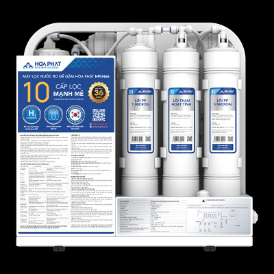 Máy lọc nước RO để gầm Hòa Phát HPU466 - Bảo hành 36 tháng - Hàng chính hãng