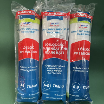 Combo 8 lõi lọc nước Sunhouse 123RO5678 dùng cho các model máy: SHA8878KV SHA8879K SHA8858K SHA8818K Hàng chính hãng