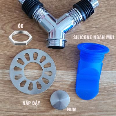 Bộ thoát nước máy giặt, thoát nước thải kiêm chống mùi hôi, ngăn côn trùng trào ngược – Bộ chia 2, MIHOCO 21