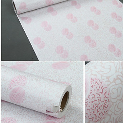 5m giấy decal cuộn tròn hồngDT42(45x500cm)