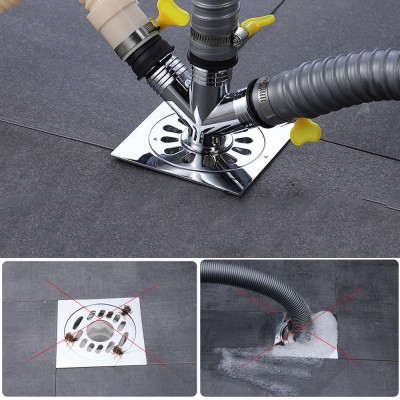 Bộ thoát nước máy giặt, thoát nước thải, nước thoát sàn nhà tắm, vệ sinh kiêm chống mùi hôi, ngăn côn trùng trào ngược – Bộ chia 3, MIHOCO 31