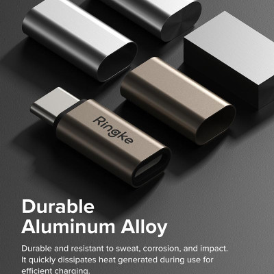 Bộ 2 đầu chuyển RINGKE LN to C OTG Adapter - Hàng Chính Hãng