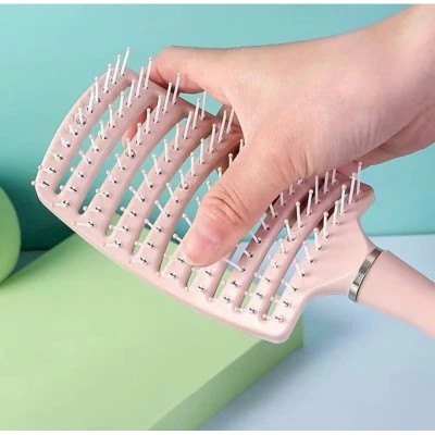 Combo 2 Lược Bán Nguyệt Chải Tóc Gỡ Rối Đa Năng-Lược Chải Làm Tạo Phồng Chân Tóc Lược Massage Đầu Mini (Màu ngẫu nhiên)