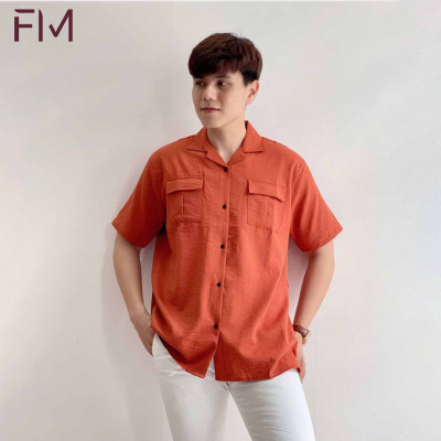 Áo sơ mi ngắn tay couple thời trang nam nữ, thun đũi trơn chất mát, phù hợp cho các bạn trẻ - FORMEN SHOP - FMHK003
