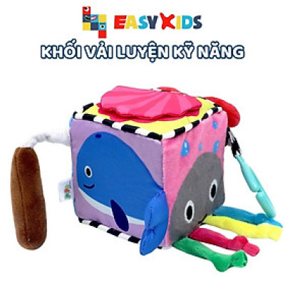 Đồ Chơi Montessori Khối Vải Xúc Xắc Luyện Kỹ Năng Nhiều Chủ Đề