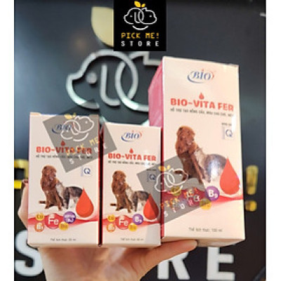Bio Vita Fer - Bổ Sung Vitamin Khoáng, Hỗ Trợ Tạo Hồng Cầu, Tạo Máu cho Chó Mèo