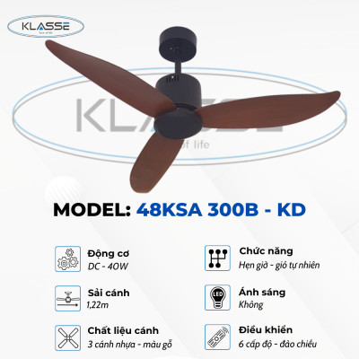 Quạt trần ba cánh Klasse 48KSA 300B – KD Hàng chính hãng