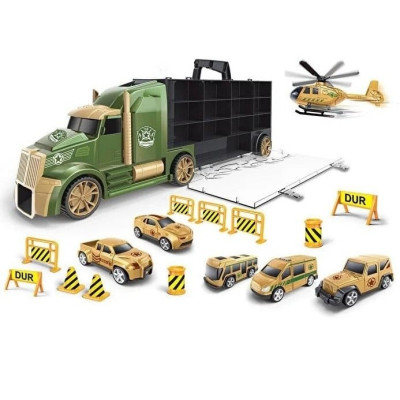 TOYSTAR - 666-05K Bộ mô hình xe ô tô chuyên chở - quân sự (KT 42x9x13cm)