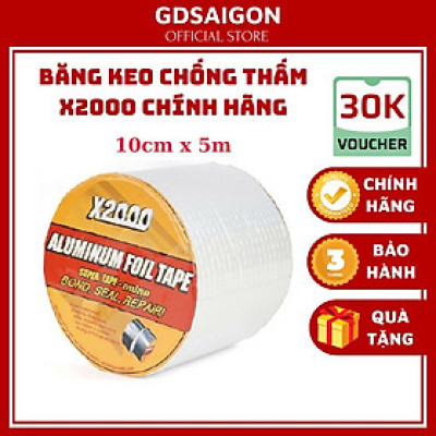 Băng keo chống thấm X2000 tường nhà, mái tôn dán bể nước ,.....đa năng trên mọi vật liệu