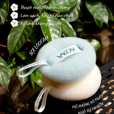 Bông Tắm Lưới Tròn VACOSI DONUT BATH SPONGE