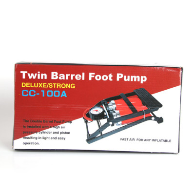 Bơm đạp chân 2 ống cao cấp để bơm xe đạp, xe máy, ô tô, bóng, phao