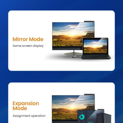 Ugreen UG70693CM323TK 4K 60hz Bộ chuyển đổi HDMI sang USB Type-C màu ghi xám có cổng cấp nguồn micro usb 5v - HÀNG CHÍNH HÃNG