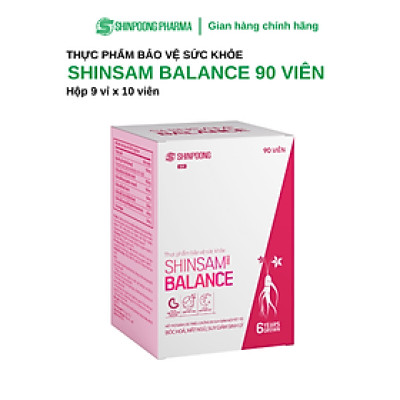[Hộp 90 Viên] Viên uống SHINSAM BALANCE Hỗ trợ giảm bốc hỏa, mất ngủ, suy giảm sinh lý do suy giảm nội tiết tố - SHINPOONG PHARMA