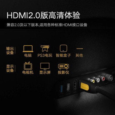 Ugreen UG10170HD101TK 10M màu Vàng Cáp tín hiệu HDMI chuẩn 1.4 hỗ trợ phân giải - HÀNG CHÍNH HÃNG
