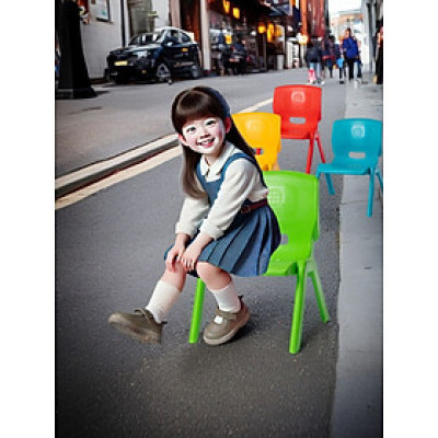 Ghế nhựa trẻ em - ghế tựa mẫu giáo cao cấp chắc chắn tiện lợi cho bé ngồi học ( chống gù lưng )