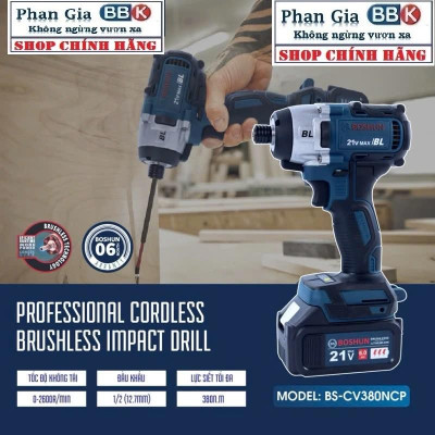 [chính hãƞg] Máy chuyên vít Boshun BS-CV380NCP , Không chổi than, Pin 10 cell, Sản phẩm bảo hành chính hãƞg.