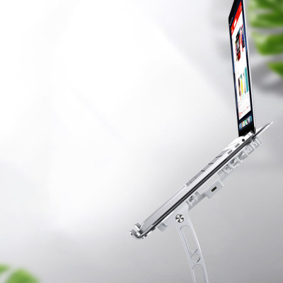 Kệ đỡ Laptop 2 quạt tản nhiệt Rhino KL202, giá đỡ máy tính nhôm cao cấp, gấp gọn - Hàng chính hãng