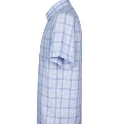 Áo sơ mi nam tay ngắn form suông vạt ngang Khatoco A1MN538T2-CNCR314-2504-N công nghệ NANO