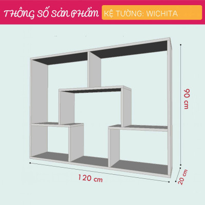 Giá đỡ sách treo tường thiết kế nhỏ gọn SMLIFE Wichita