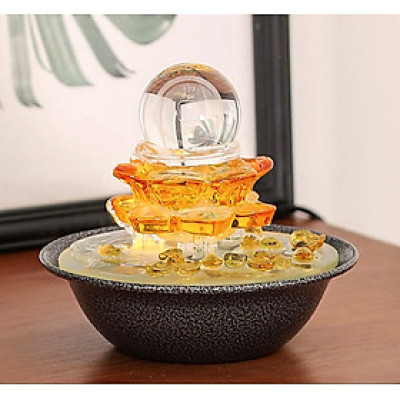 Thác Nước Phong Thủy Ngọc Cát Tam Tài Trang Trí Decor Phòng- Art house_ Hàng chính hãng