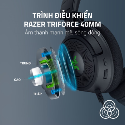 Tai Nghe Gaming Kraken V4 X | Kết Nối Dây Type C/A | Driver 40MM | Micro Thu Gọn | Âm Thanh 7.1 | Vải Đệm Tai Hybrid | Led RGB | Hàng Chính Hãng