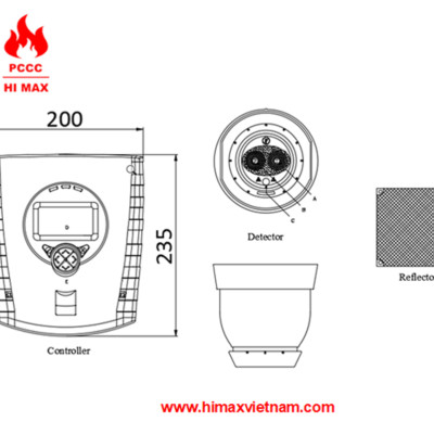 Đầu báo khói dạng BEAM HIMAX HD1016