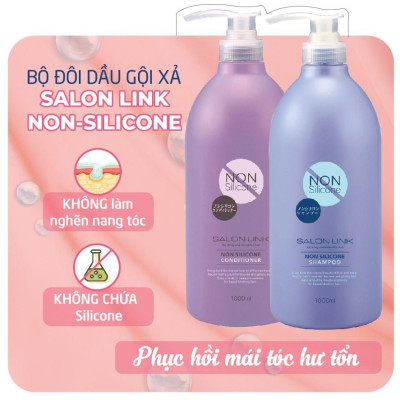 Dầu Gội - Xả Nhật Không Chứa Silicone Salon Link Extra - Chuyên Dùng Cho Tóc Khô Hư Tổn, Uốn, Nhuộm