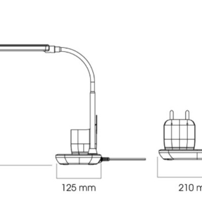 Đèn bàn LED cảm ứng RD-RL-45 6W có ngăn đựng bút tiện lợi - Hàng chính hãng