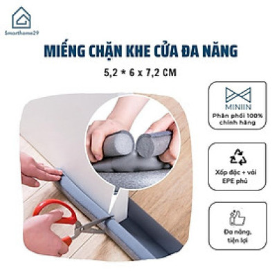 Thanh Chặn Khe Cửa Xốp Ngăn Côn Trùng, Bụi Bẩn, Ron Dán Khe Cửa Giúp Cách Âm, Chống Thoát Hơi Máy Lạnh, Chống Va Đập - Chính hãng MINIIN (Giao màu ngẫu nhiên)