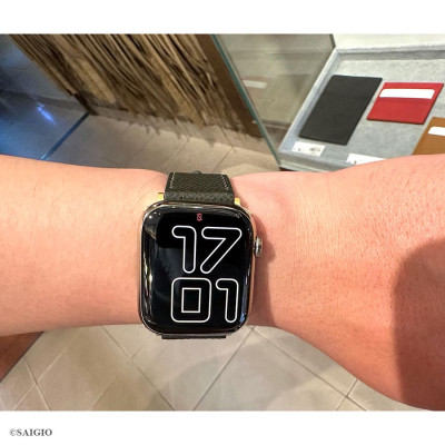 Dây Đồng Hồ Apple Watch 41mm 40mm 38mm, Chất Liệu Da Bê EPSOM Thảo Mộc Cao Cấp, Nhập Khẩu Từ Châu Âu, Dây Đeo Phong Cách Hiện Đại và Sang Trọng, Tương Thích Các Phiên Bản Series 10/9/8/7/6/5/4/3/2/1/SE/SE2