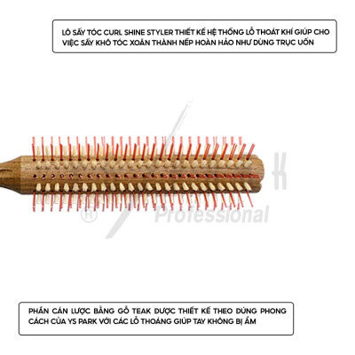 Lô sấy tóc Curl Shine Stylers YS PARK lược uốn cao cấp chính hãng YS-35G5