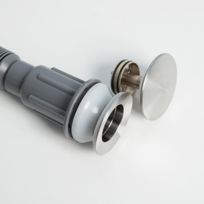 Bộ xả lavabo nhấn ruột gà nhựa ABS dùng cho chậu lavabo kiếng, nổi, tô nổi  