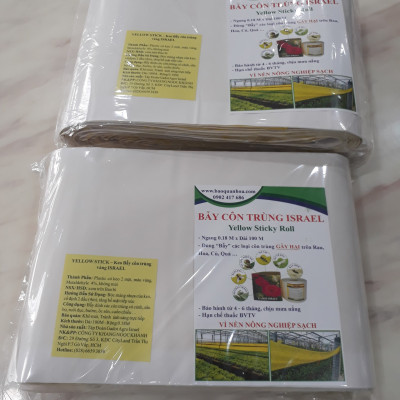 Keo dính côn trùng Israel cho rau Thủy Canh, Rau khí canh, dưa lưới và rau sạch nông nghiệp khác (Combo 50 mét)