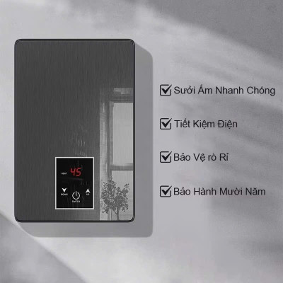 Máy Nước Nóng Trực Tiếp Cảm Ứng LCD – Chống Giật An Toàn, Cảm Biến Nhiệt Thông Minh, Kèm Vòi Sen Cao Cấp