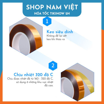 Băng Keo Cách Nhiệt, Chịu Nhiệt Độ Cao, Dán Pin và Mạch Điện Tử