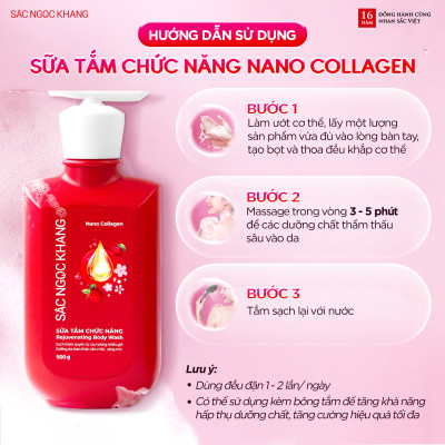 Sữa Tắm Chức Năng Nano Collagen Sắc Ngọc Khang 500g