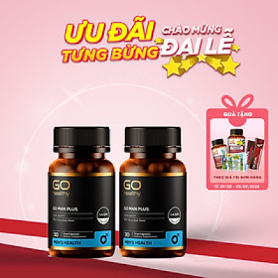 Bộ Sản Phẩm 2 Hộp Viên Uống Tăng Sinh Lý Nam New Zealand Go Man Plus 30 Viên | Giúp Tăng Cường Sinh Lực, Sinh Lý Ở Nam Giới - Nhập Khẩu Chính Hãng
