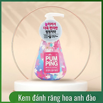 Kem đánh răng PumPing Flower hoa anh đào bảo vệ răng chắc khỏe Hàn Quốc 285g