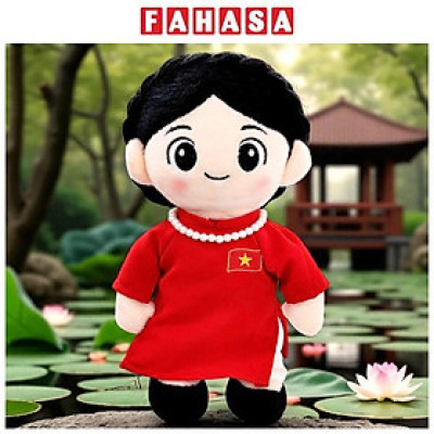 Gấu Bông Đồng Chí Hậu Phương 25 cm - ZooZoo - Áo Dài Đỏ