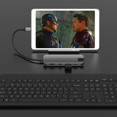 CỔNG CHUYỂN HYPERDRIVE SLIM 8 IN 1 USB-C HUB FOR MACBOOK, SURFACE, PC & DEVICES – HD247B - HÀNG CHÍNH HÃNG