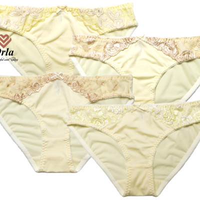 Combo 5 quần lót nữ thun lạnh ren thêu màu ngẫu nhiên MK03