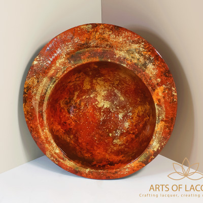 Bát Sơn Mài Thả Hoa Tròn