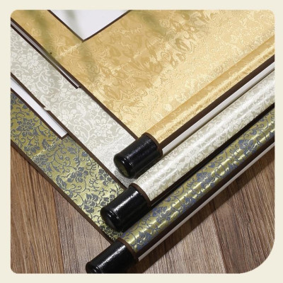 Biểu lụa bồi giấy xuyến dùng viết thư pháp, vẽ tranh thuỷ mặc khổ lớn, nhiều màu sắc & kích cỡ